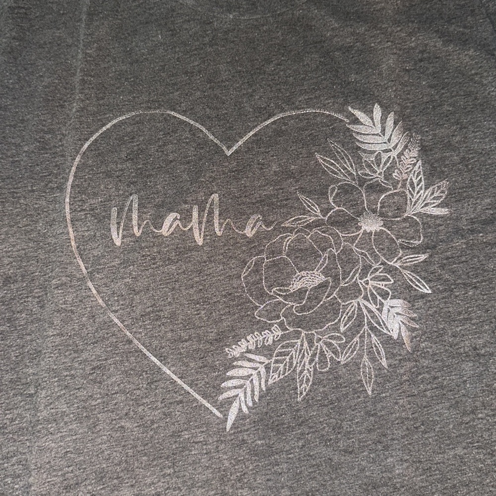 New Grey Metallic Mama T-shirt
